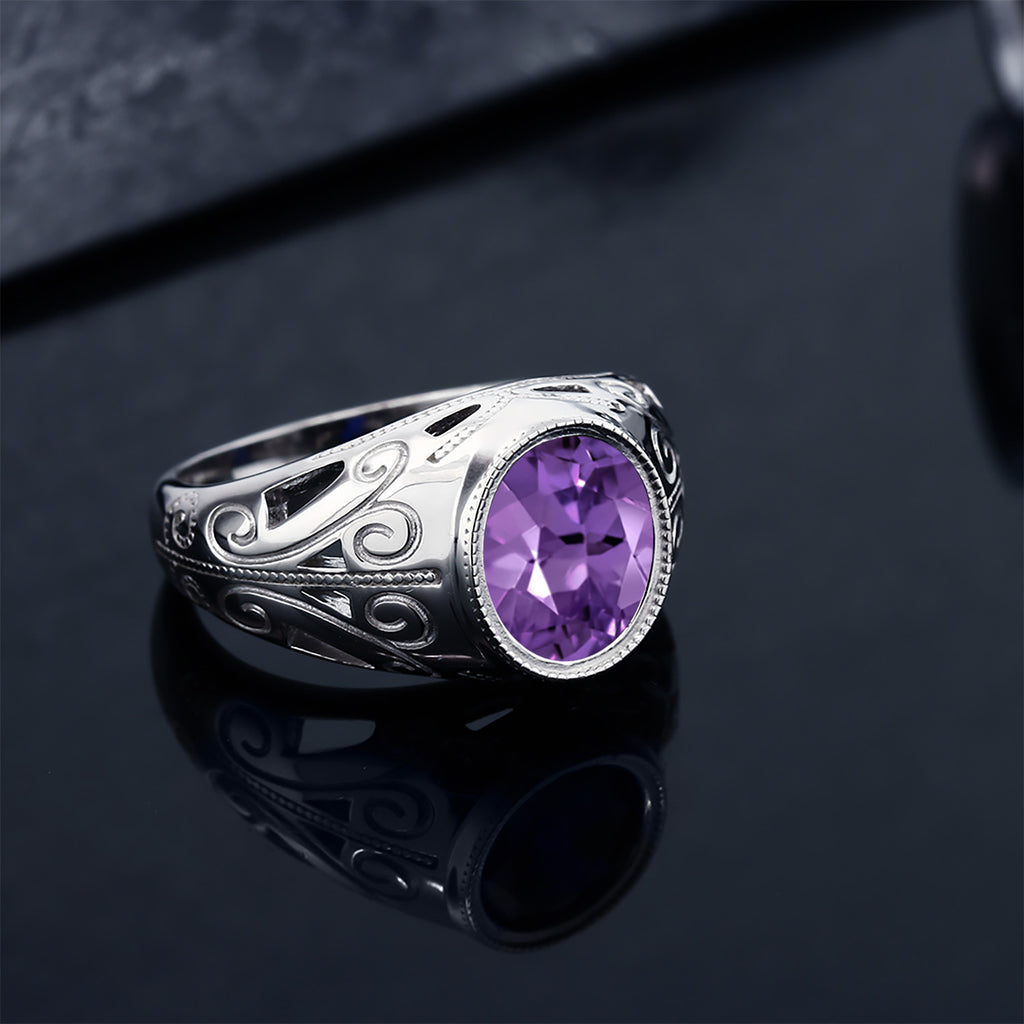 Amethyst_9_Ring in 925 Sterling Silver