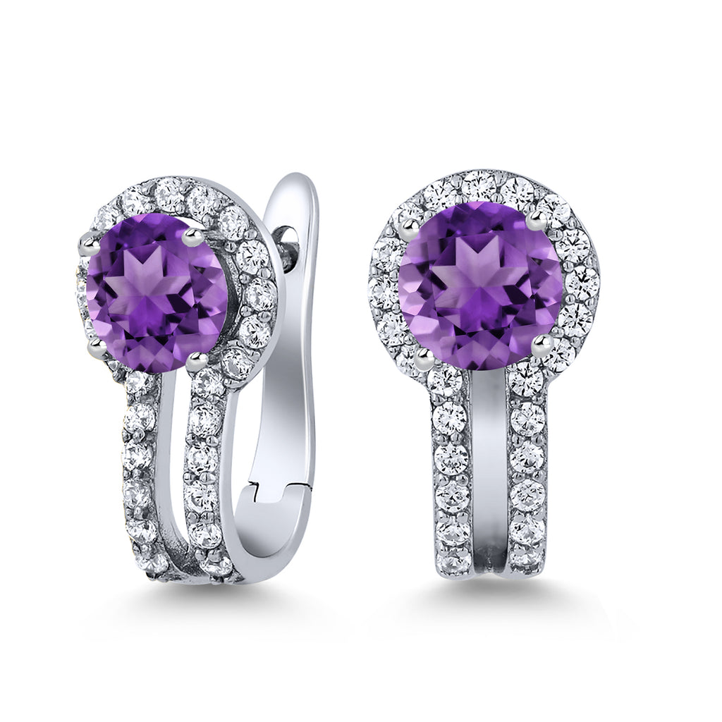 Amethyst - February_Earrings in 925 Sterling Silver