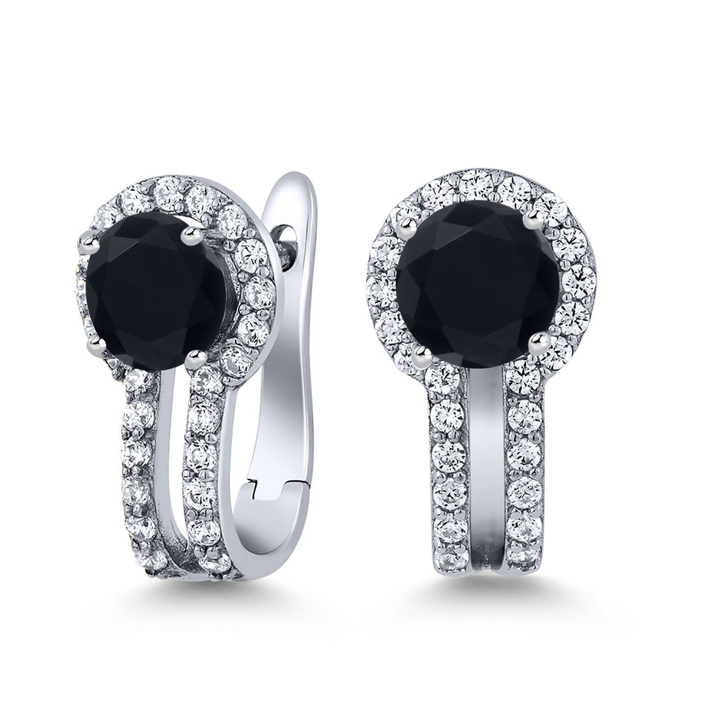 Onyx - December_Earrings in 925 Sterling Silver