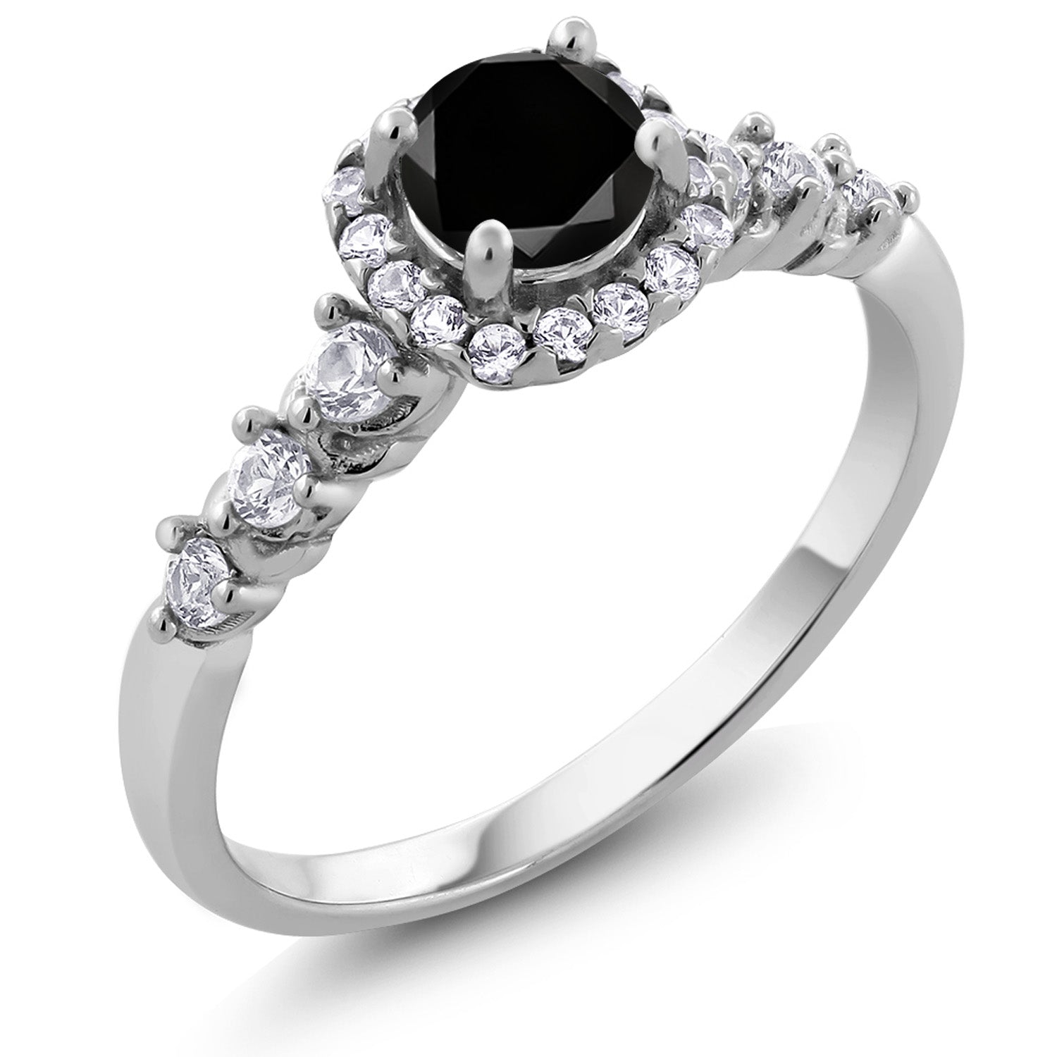 Black Diamond - April_7_Ring in 925 Sterling Silver