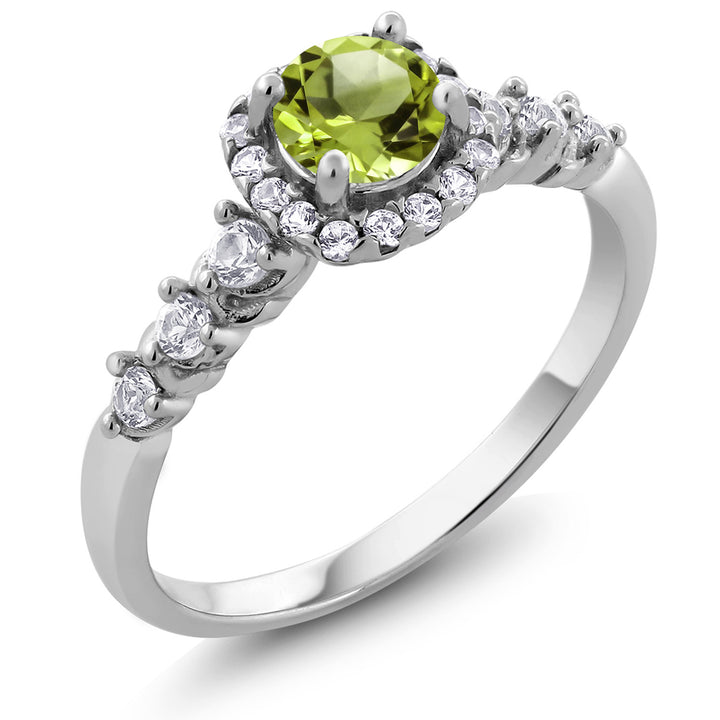 Peridot_5_Ring in 925 Sterling Silver