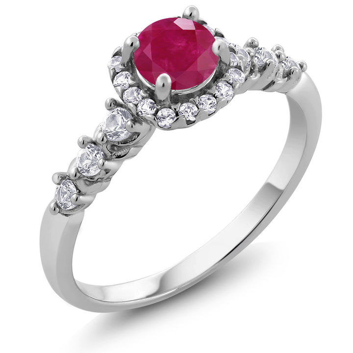 Red Ruby - July_5_Ring in 925 Sterling Silver