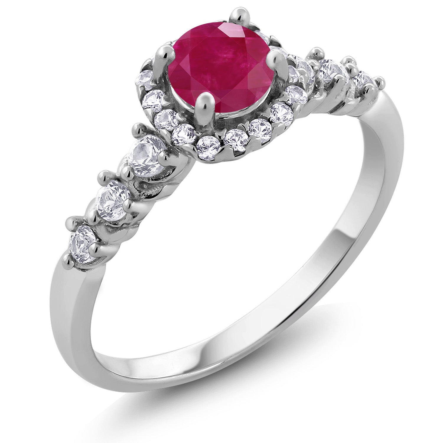 Red Ruby - July_8_Ring in 925 Sterling Silver