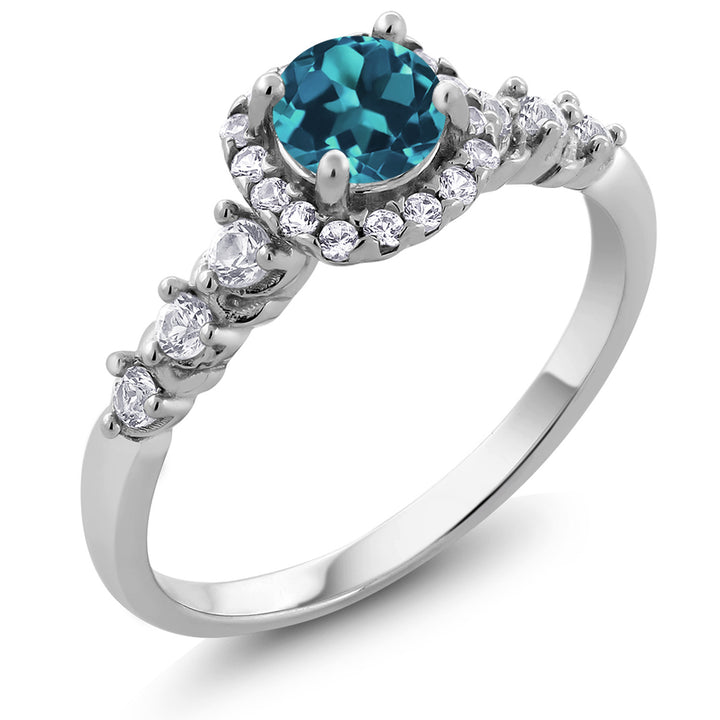 London Blue Topaz_5_Ring in 925 Sterling Silver