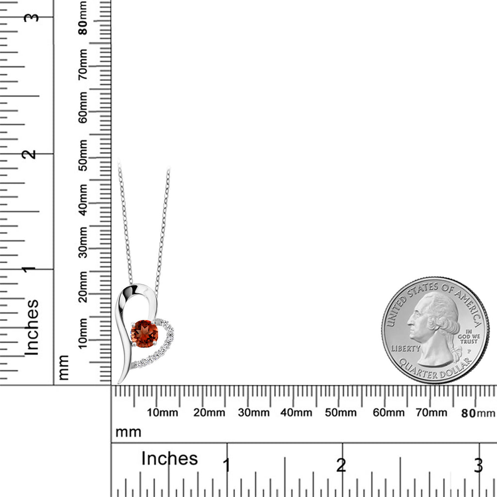 Garnet - January_Pendant in 925 Sterling Silver