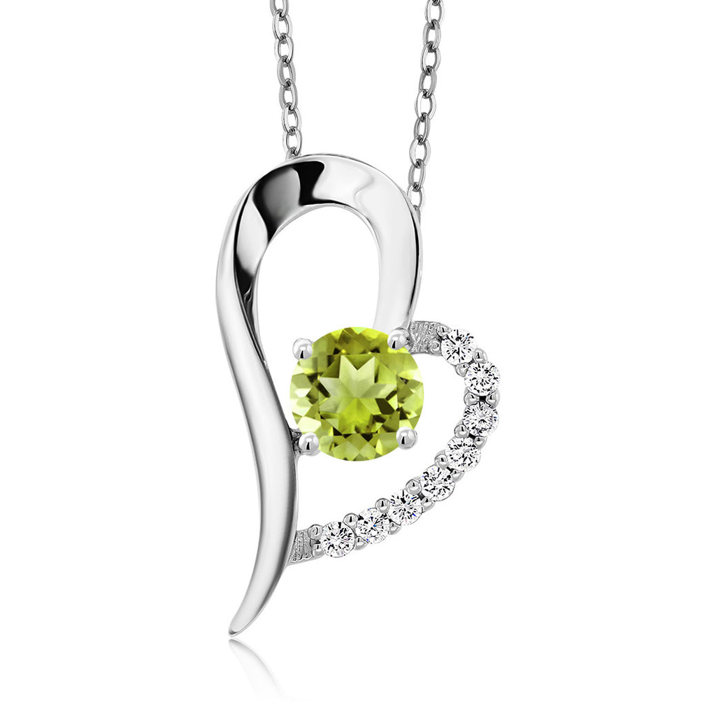 Peridot - August_Pendant in 925 Sterling Silver