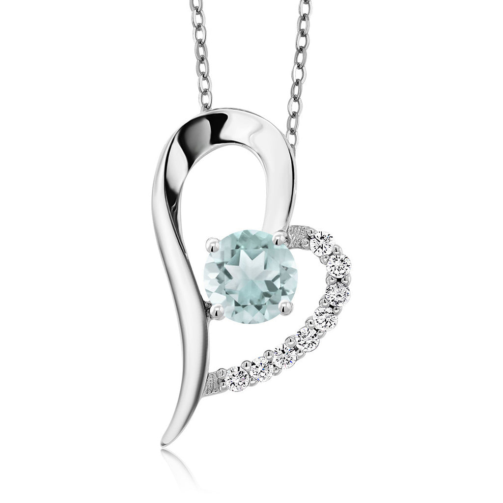 Sky Blue Topaz_Pendant in 925 Sterling Silver