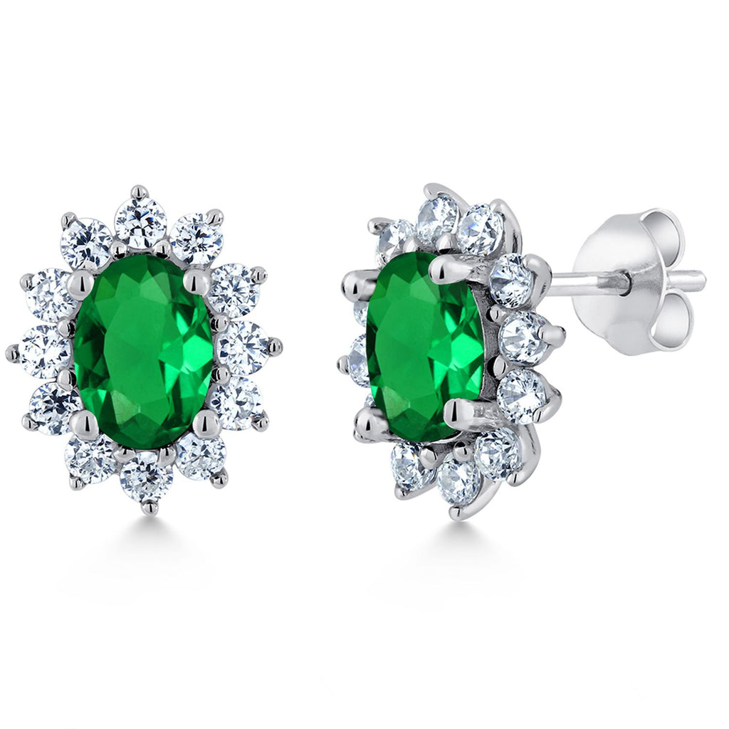 Nano Emerald - May_Earrings in 925 Sterling Silver