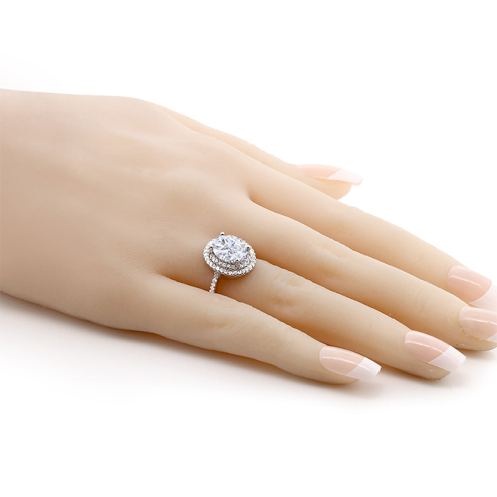 Moissanite and Zirconia_5_Ring in 925 Sterling Silver