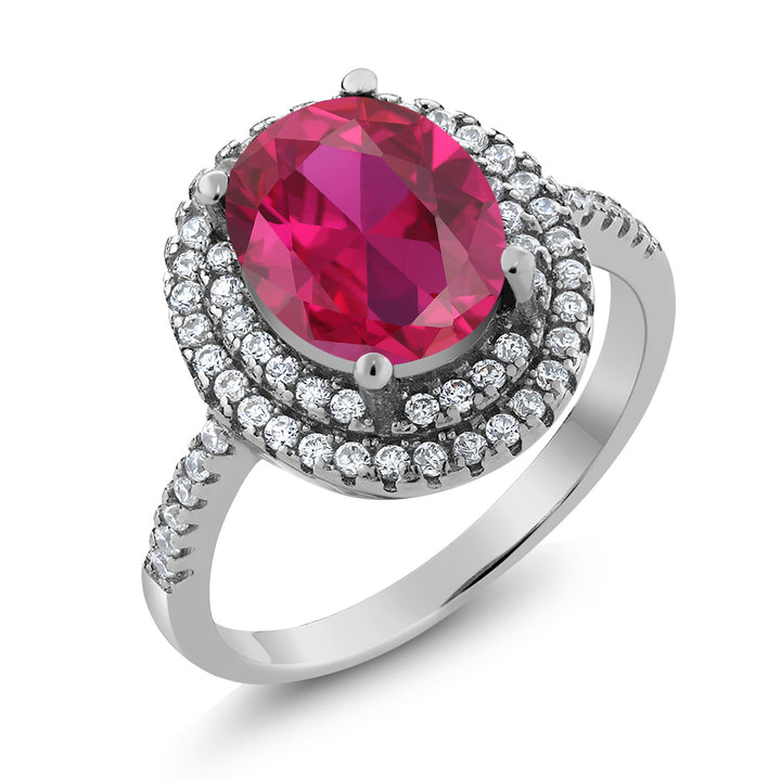 Created Ruby - July_5_Ring in 925 Sterling Silver