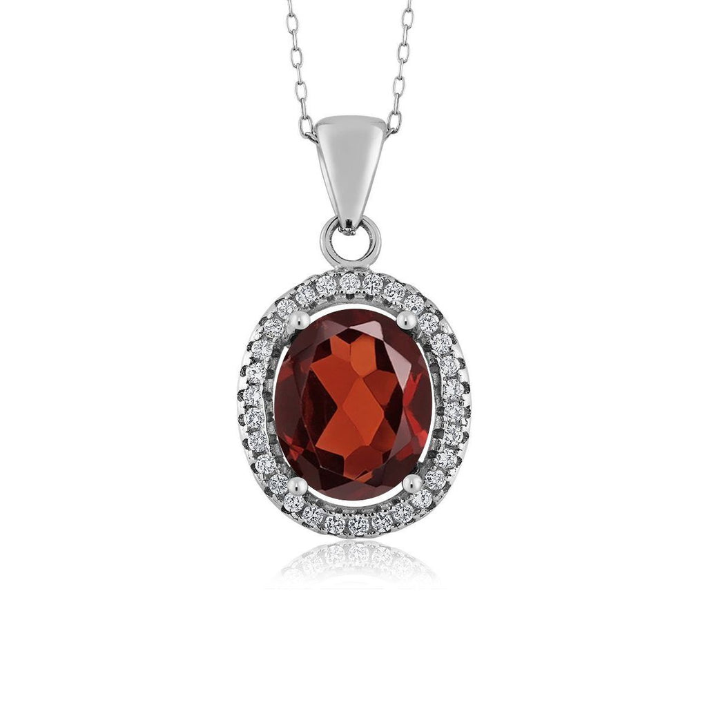 Garnet - January_Pendant in 925 Sterling Silver
