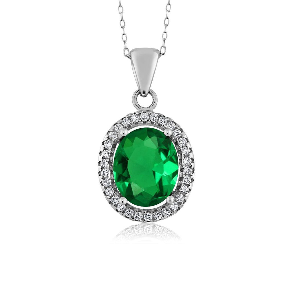 Nano Emerald - May_Pendant in 925 Sterling Silver