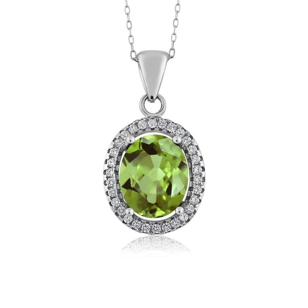 Peridot - August_Pendant in 925 Sterling Silver