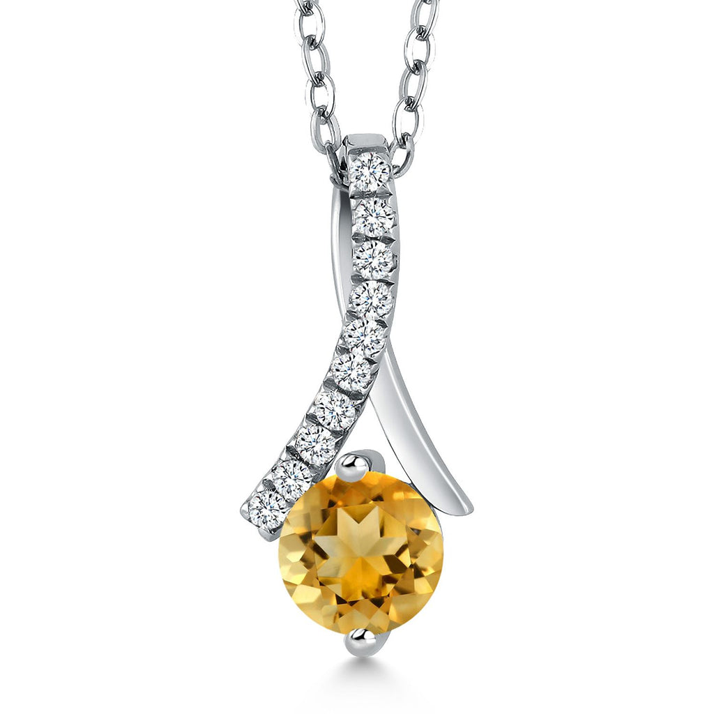 Citrine - November_Pendant in 925 Sterling Silver