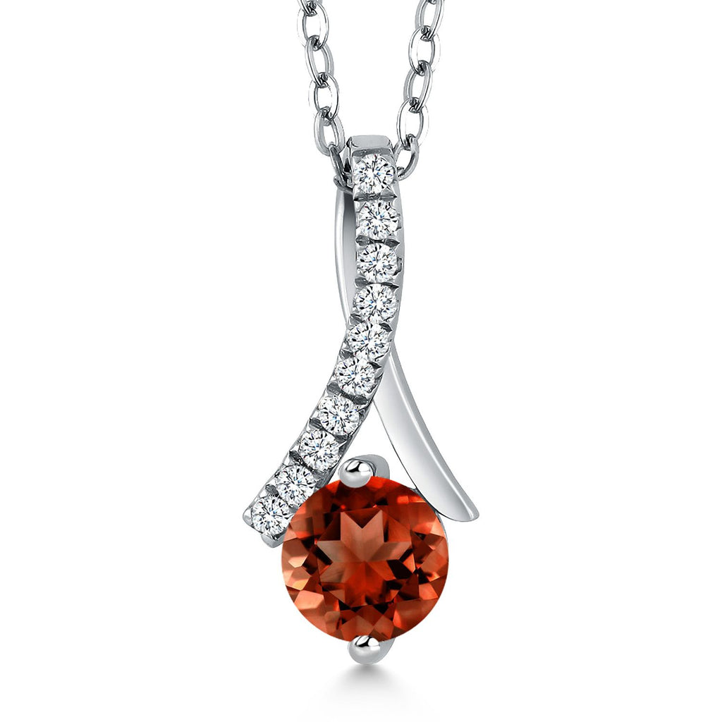 Garnet - January_Pendant in 925 Sterling Silver