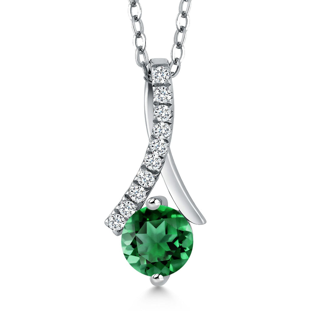 Nano Emerald - May_Pendant in 925 Sterling Silver