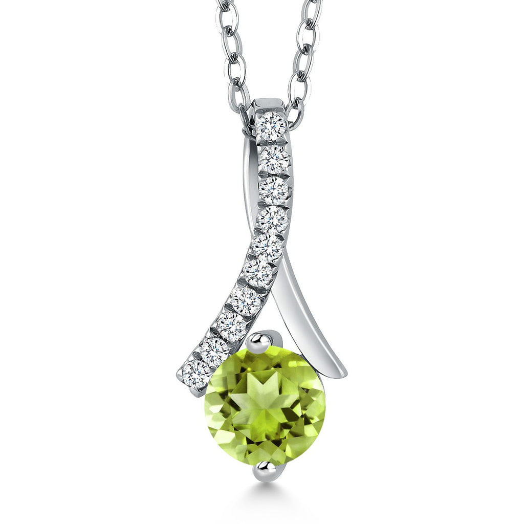 Peridot - August_Pendant in 925 Sterling Silver