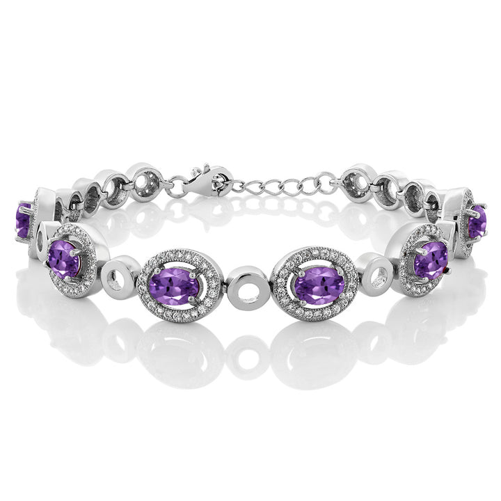 Amethyst - February_Bracelet in 925 Sterling Silver