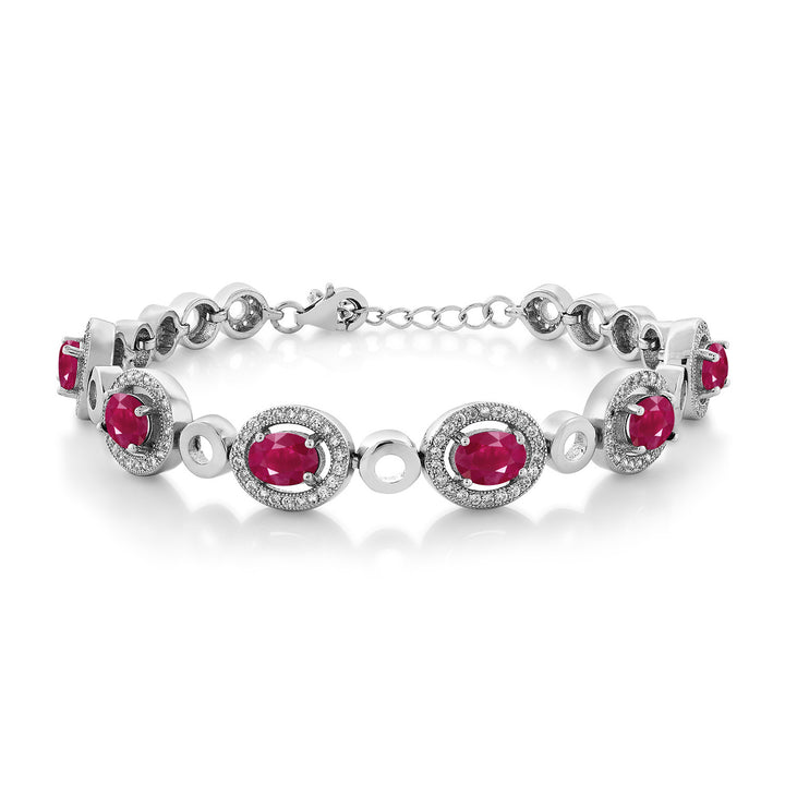 Ruby - July_Bracelet in 925 Sterling Silver