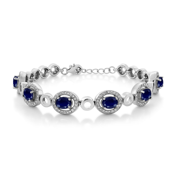 Blue Sapphire - September_Bracelet in 925 Sterling Silver