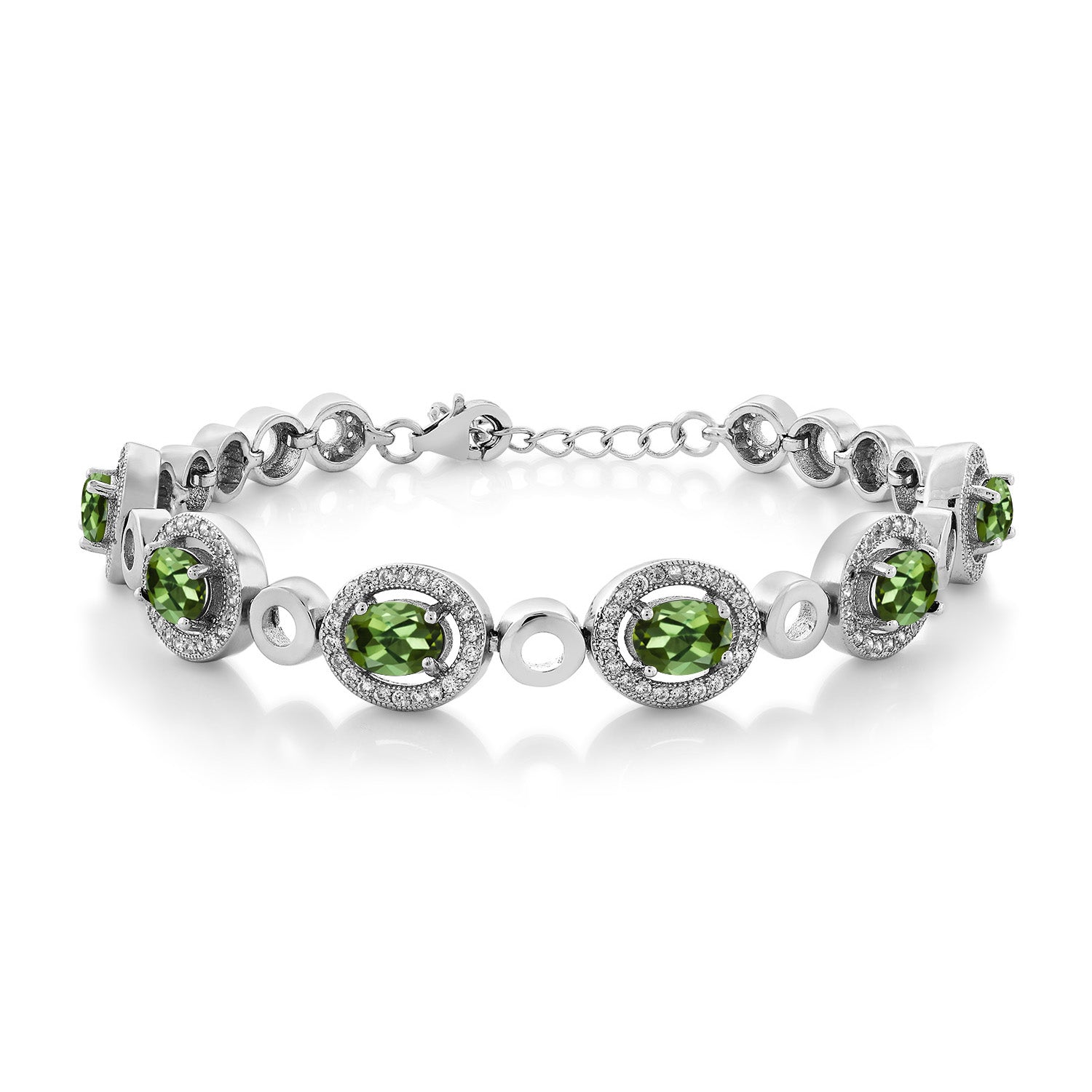 Green Tourmaline - October_Bracelet in 925 Sterling Silver