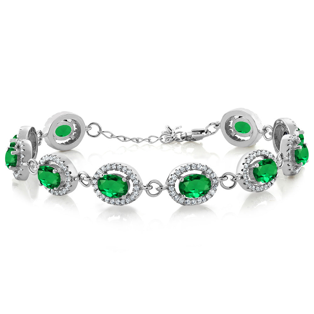 Nano Emerald - May_Bracelet in 925 Sterling Silver