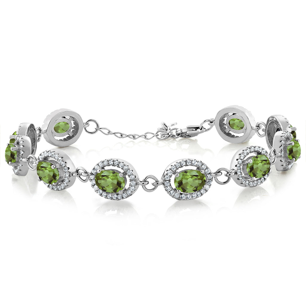 Green Tourmaline - October_Bracelet in 925 Sterling Silver