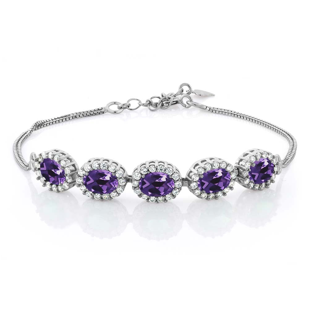 Amethyst - February_Bracelet in 925 Sterling Silver