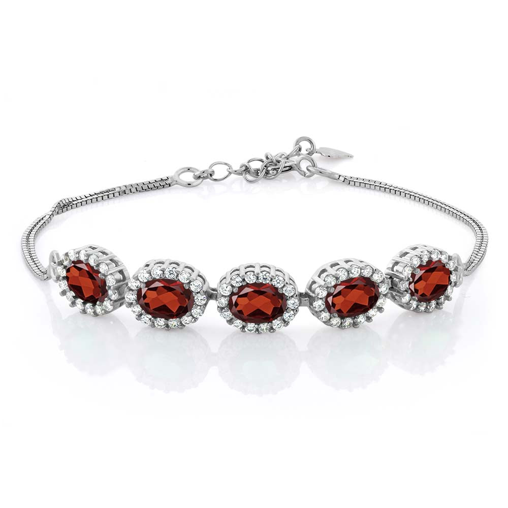 Garnet - January_Bracelet in 925 Sterling Silver