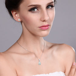 Pendant Earrings Set in 925 Sterling Silver