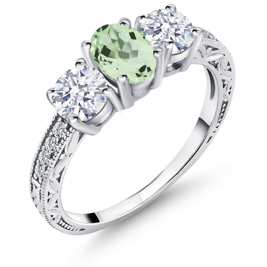 Prasiolite_6_Ring in 925 Sterling Silver