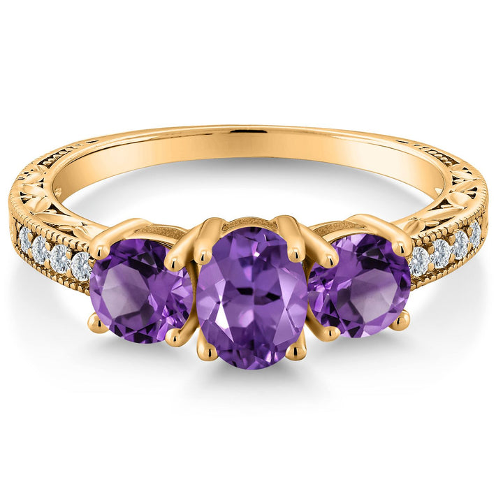 Ring in 925 Yellow Gold Plated Silver