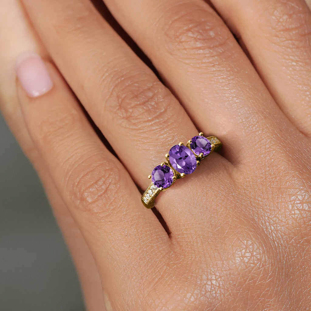Ring in 925 Yellow Gold Plated Silver