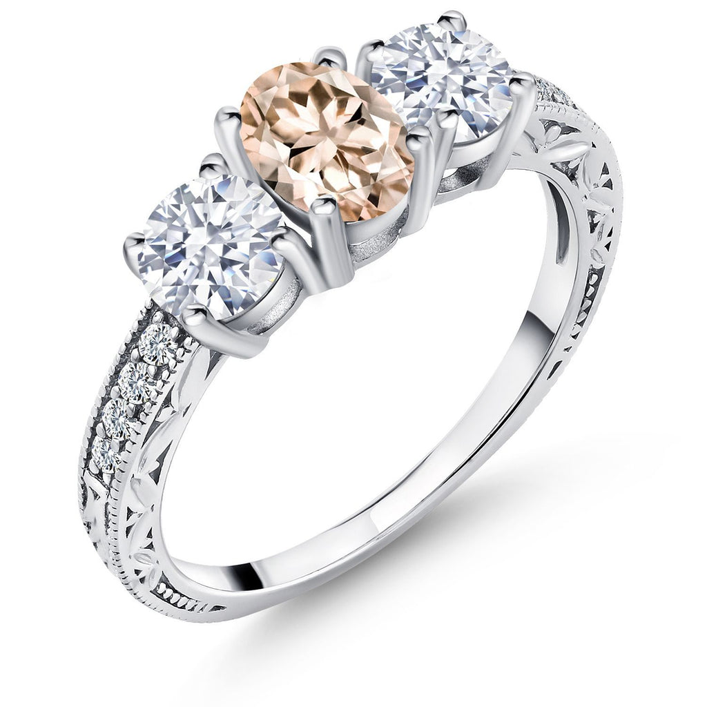 Morganite - October_9_Ring in 925 Sterling Silver