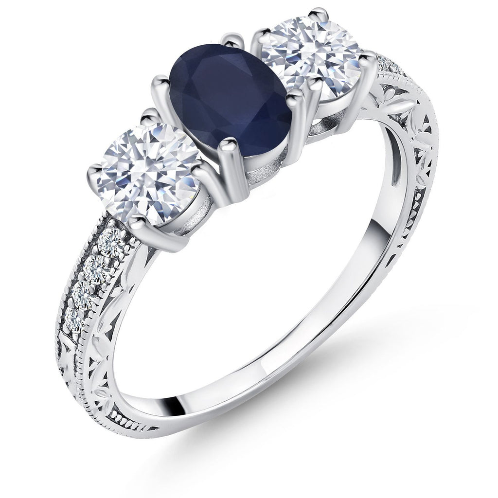 Blue Sapphire - September_5_Ring in 925 Sterling Silver