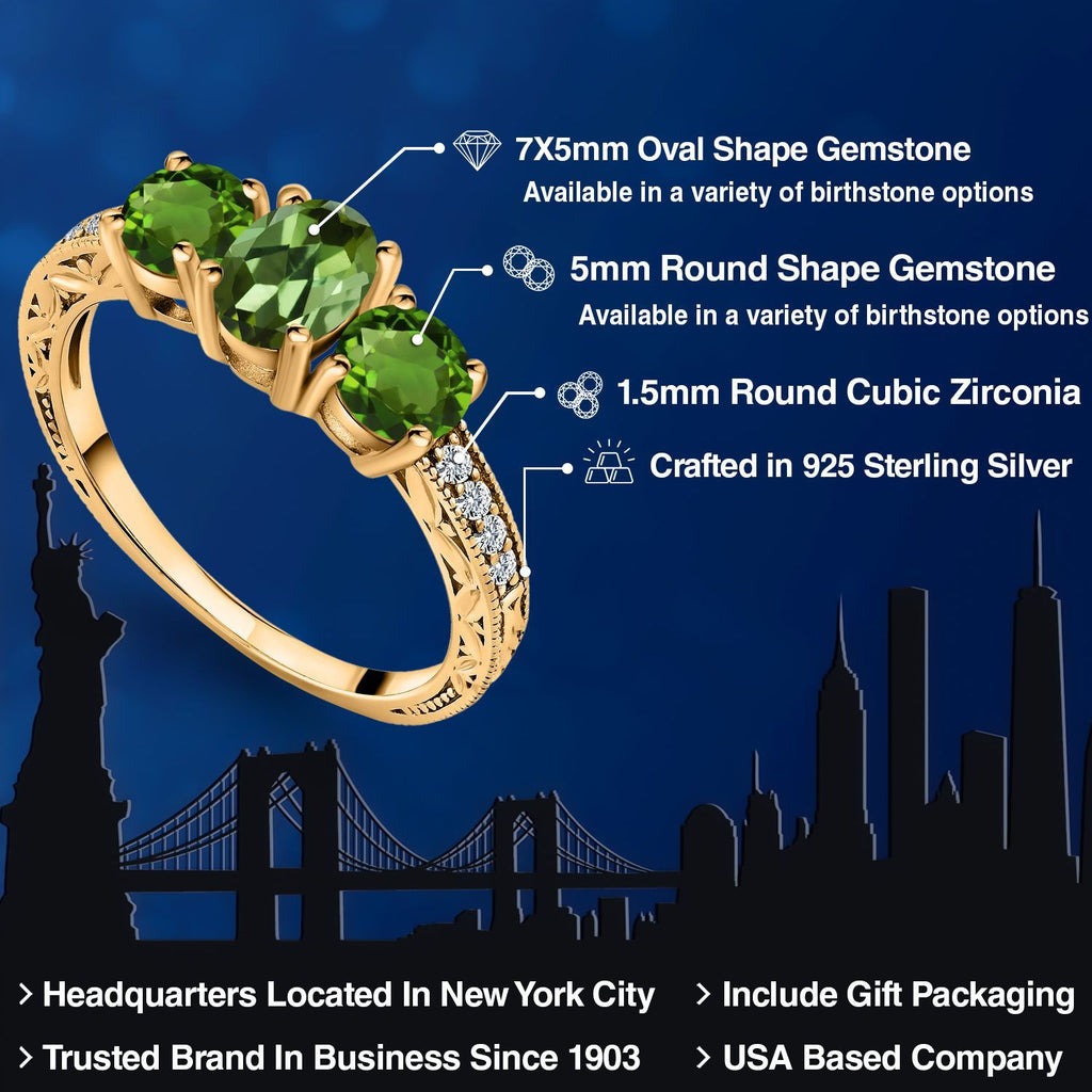 Ring in 925 Yellow Gold Plated Silver
