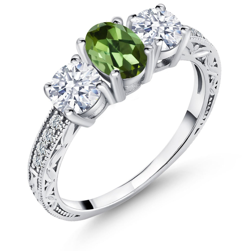 Green Tourmaline - October_9_Ring in 925 Sterling Silver