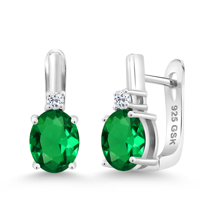 Nano Emerald - May_Earrings in 925 Sterling Silver