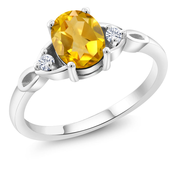 Citrine - November_5_Ring in 925 Sterling Silver