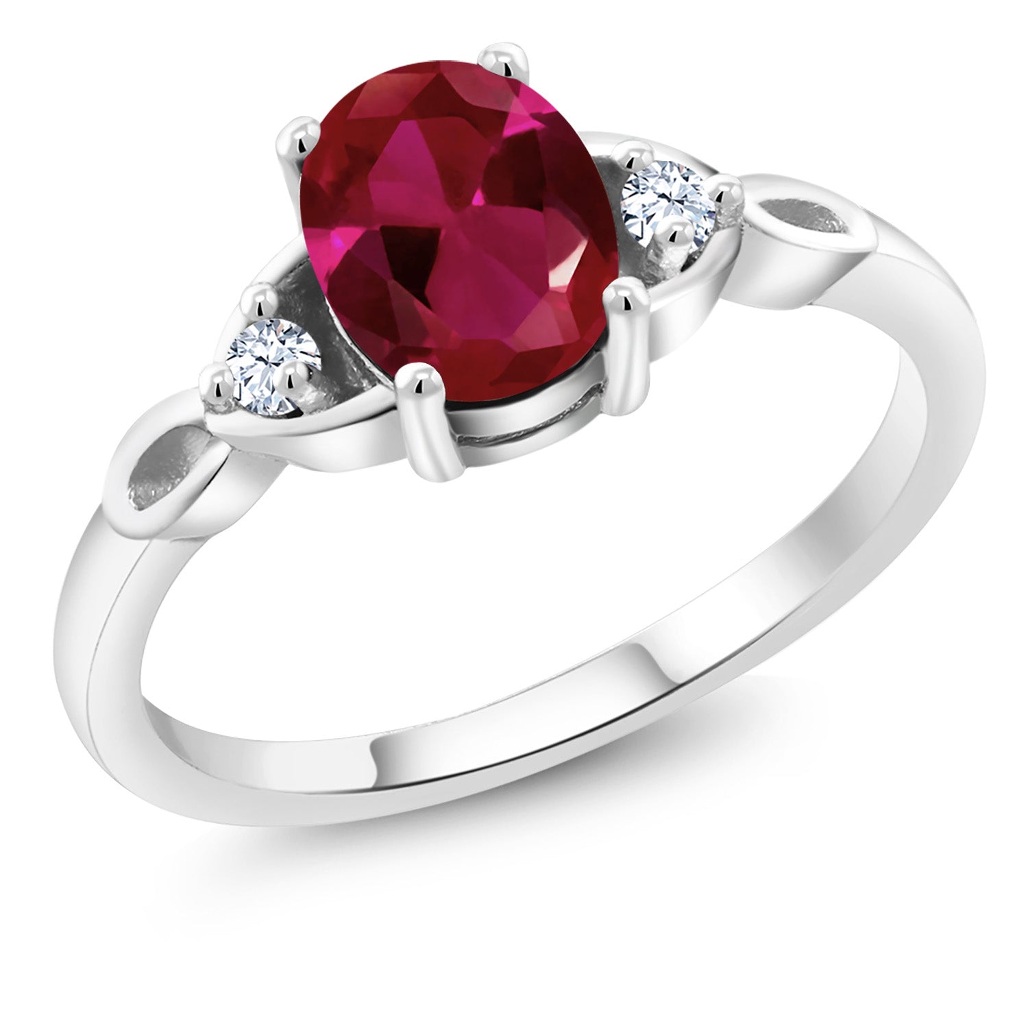Created Ruby - July_7_Ring in 925 Sterling Silver