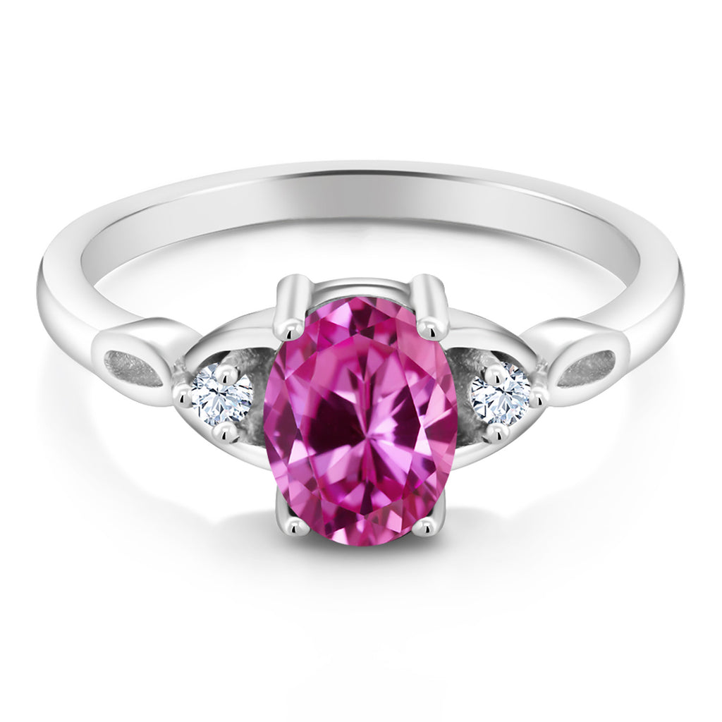 Created Sapphire_7_Ring in 925 Sterling Silver