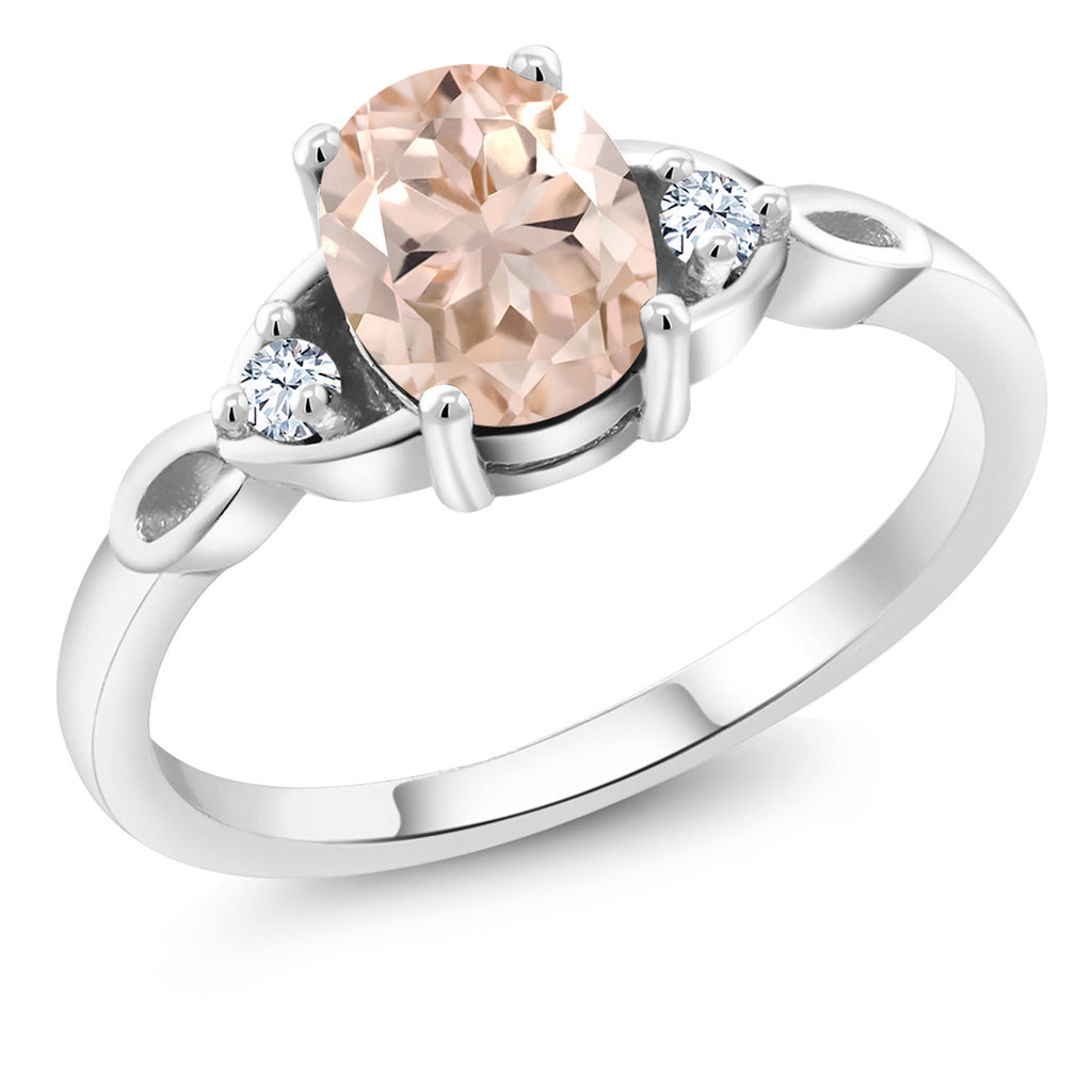 Morganite - October_9_Ring in 925 Sterling Silver