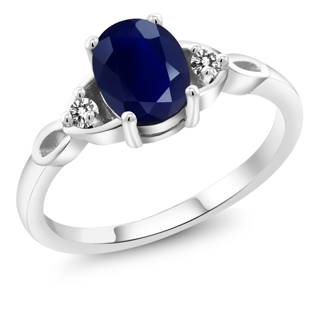 Blue Sapphire - September_9_Ring in 925 Sterling Silver