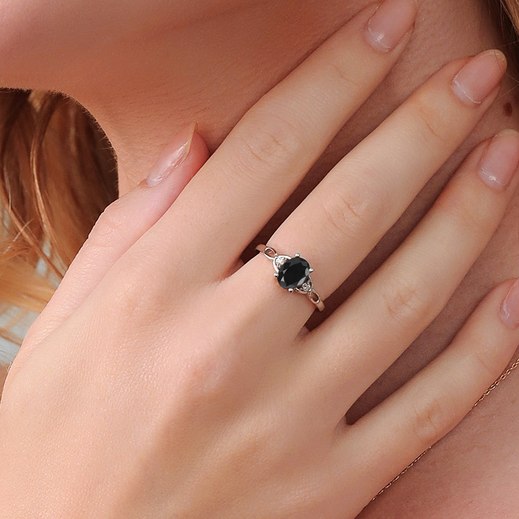 Sapphire and Diamond_7_Ring in 925 Sterling Silver