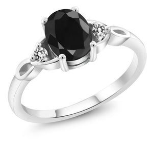 Sapphire and Diamond_7_Ring in 925 Sterling Silver