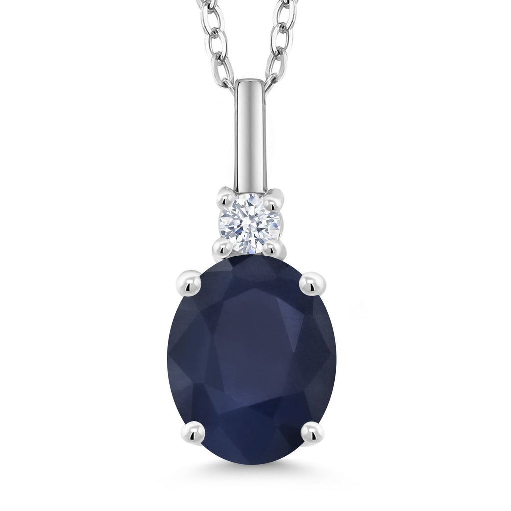 Blue Sapphire_Pendant in 925 Sterling Silver
