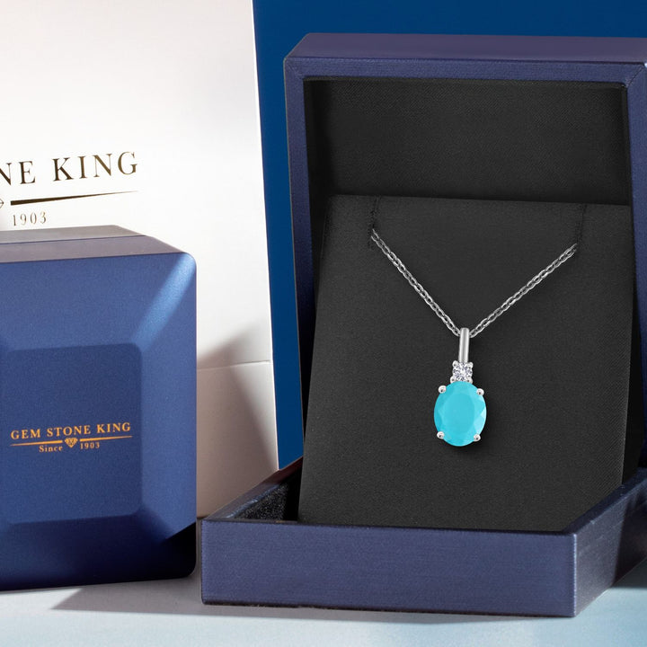 White_Pendant in 925 Sterling Silver