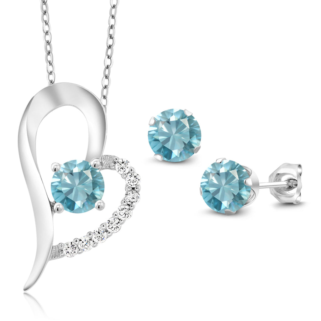 Zircon_Pendant Earrings Set in 925 Sterling Silver