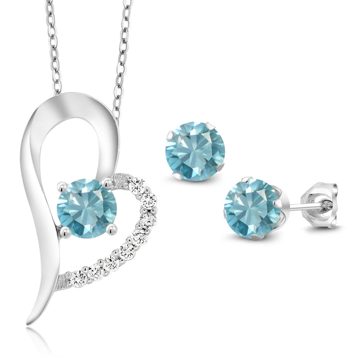 Zircon_Pendant Earrings Set in 925 Sterling Silver