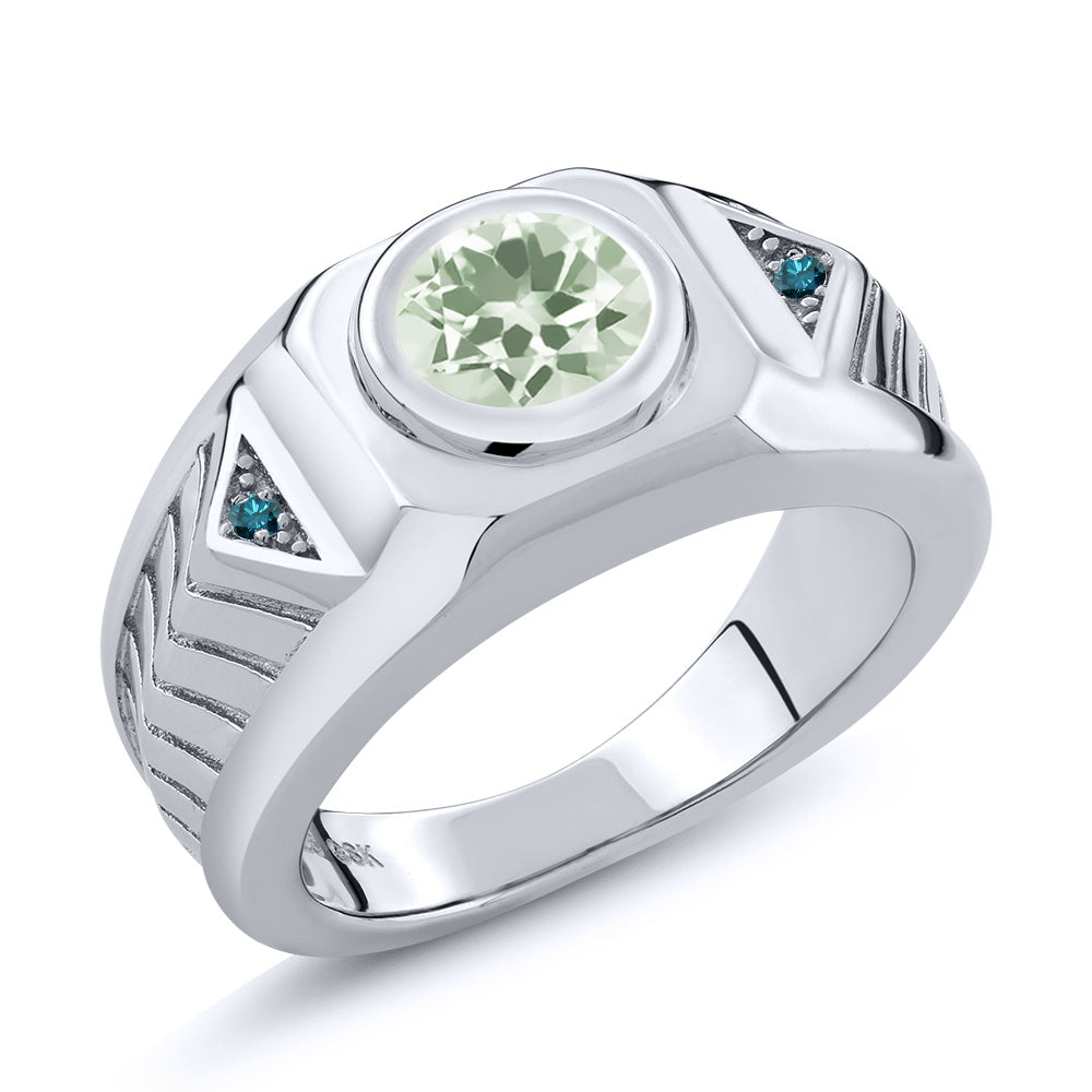Prasiolite_10_Ring in 925 Sterling Silver